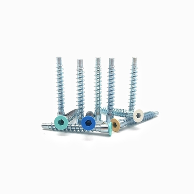 Countersunk Hexagonal Self Tapping Roller Thread Straight Repair Screw สกรูกระเป๋าสตางค์ฟันไม้