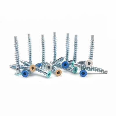 ด้ายตรงซ่อมเฟอร์นิเจอร์สกรูหัว Countersunk Self Tapping Roller หกเหลี่ยมด้านใน Roller ด้าย