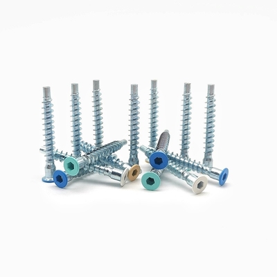 ด้ายตรงซ่อมเฟอร์นิเจอร์สกรูหัว Countersunk Self Tapping Roller หกเหลี่ยมด้านใน Roller ด้าย