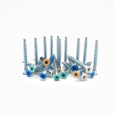 ด้ายตรงซ่อมเฟอร์นิเจอร์สกรูหัว Countersunk Self Tapping Roller หกเหลี่ยมด้านใน Roller ด้าย