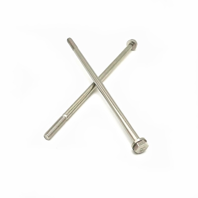 สกรูยาว Flange หกเหลี่ยม bolt สกรูเครื่องเหล็กไร้ขัด
