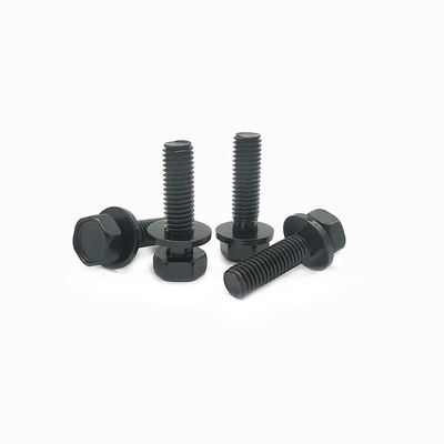 10.9-เกรด Hexagonal บอลท์สกรูผสมกับพัดเรียบและ Dacromet- Plated ภายนอก