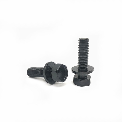 10.9 เกรดคาร์บอนสแตนเลส Hexagon Head Bolt External Flat Pad Combination Screw
