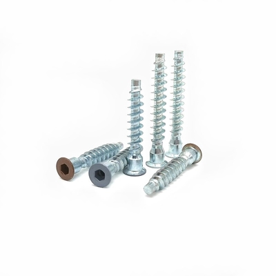 Countersunk Hexagon สกรูเส้นข้าม เฟอร์นิเจอร์ Self-Tapping ตัดฟันไม้ตรง