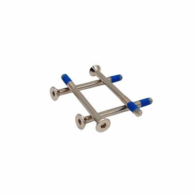 ตัวอย่าง Custom Plum Glue Screw Hexagon External Blue Glue Locking Bolt การล็อคสล็อต