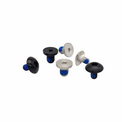 ตัวอย่าง Custom Plum Glue Screw Hexagon External Blue Glue Locking Bolt การล็อคสล็อต