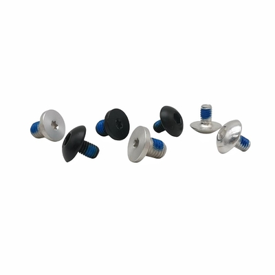 ตัวอย่าง Custom Plum Glue Screw Hexagon External Blue Glue Locking Bolt การล็อคสล็อต