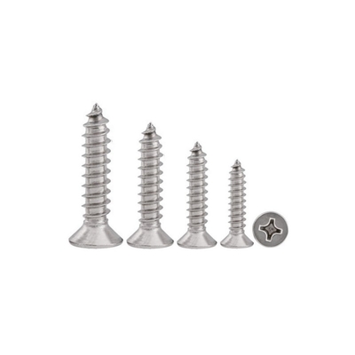 เครื่องตัดแบบ Custom Cross Countersunk Head Tapping Screws หัวเรียบ หางเชิง