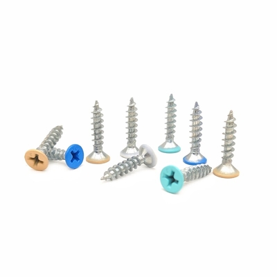 ปรับแต่งหัวเรียบ Countersunk สายสกัด Tapping สกรูสี