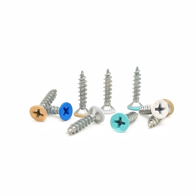ปรับแต่งหัวเรียบ Countersunk สายสกัด Tapping สกรูสี