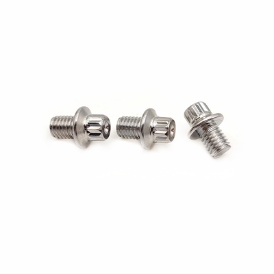 ไม่มาตรฐาน Flange ข้างนอก Hexagon สกรู อลูมิเนียม Pedal Nails ความต้านทานต่อการกัดกร่อน