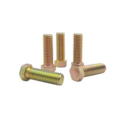 สลักเกลียวหกเหลี่ยมภายนอกสังกะสีแบบอิเล็กโทรโฟเรซิส