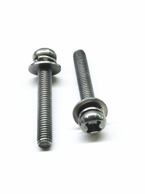 SEMS เครื่องจักรกลเหล็กคาร์บอน สกรู เซนก์ นิเคิล สายสกัด เหล็กไร้ขัด สีเดิม M4X16