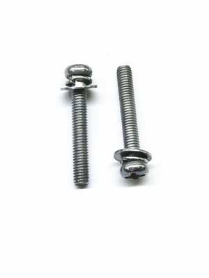 SEMS เครื่องจักรกลเหล็กคาร์บอน สกรู เซนก์ นิเคิล สายสกัด เหล็กไร้ขัด สีเดิม M4X16