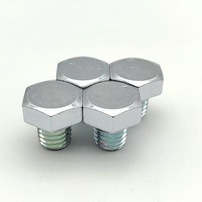 สลักเกลียวหัวหกเหลี่ยมความแข็งแรงสูงสำหรับเครื่องจักรกลหนักและการก่อสร้าง ทั้งแบบจำนวนมากหรือแบบแพ็คเล็ก ฮาร์ดแวร์ผิวเรียบ