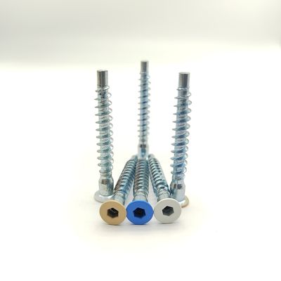 สายสกรูสแตนเลส M5 ที่ติดกันเอง ซิงค์ Plated Flat Head Pack 100 ชิ้น