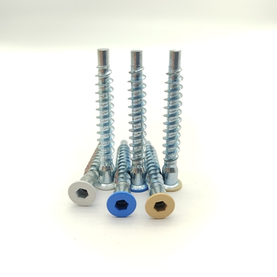 สายสกรูสแตนเลส M5 ที่ติดกันเอง ซิงค์ Plated Flat Head Pack 100 ชิ้น