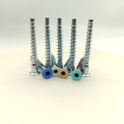 สายสกรูสแตนเลส M5 ที่ติดกันเอง ซิงค์ Plated Flat Head Pack 100 ชิ้น