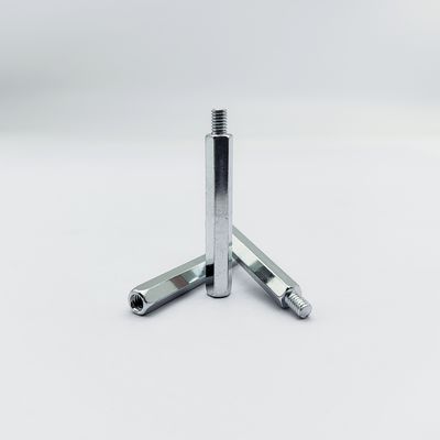 สกรูสแตนเลสสตีลหกเหลี่ยม Standoff M4-M12 10-100 มม. ชุบสังกะสีสีฟ้า