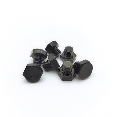 สลักเกลียวหกเหลี่ยมสแตนเลส M8x1.25mm 12.3mm ชุบดำด้วยไฟฟ้า