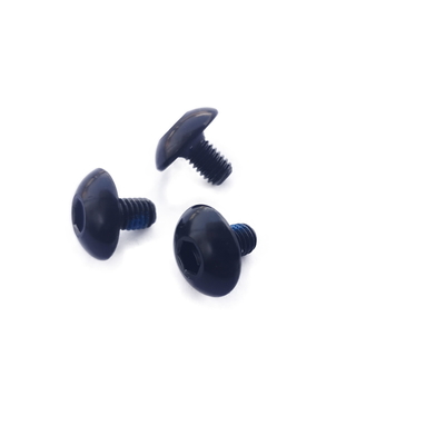 สกรูล็อคตัวเอง ANSI, M6x10 สกรูอลูมิเนียมสีดำ Alu6061 วัสดุ