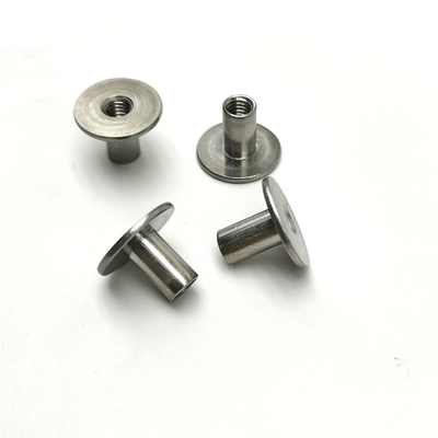 คอร Hollow Stainless Steel Rivet T Cap ANSI Standard 1.583g น้ําหนัก 13x10mm Hollow Tubular Rivets ชิ้นเหล็ก
