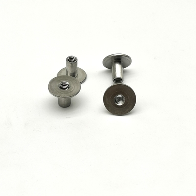 คอร Hollow Stainless Steel Rivet T Cap ANSI Standard 1.583g น้ําหนัก 13x10mm Hollow Tubular Rivets ชิ้นเหล็ก