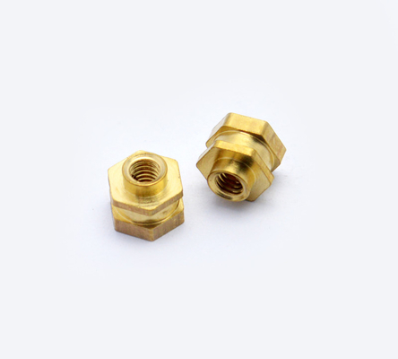 ทองแดงใส่น็อตหกเหลี่ยม ANSI มาตรฐานทองแดง Knurled Nuts ถั่วรูตาบอด ถั่วกลวง