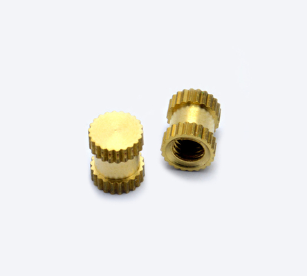 ทองแดงใส่น็อตหกเหลี่ยม ANSI มาตรฐานทองแดง Knurled Nuts ถั่วรูตาบอด ถั่วกลวง