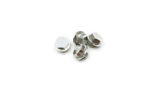 เครื่องกลึงซีเอ็นซีสีดำชิ้นส่วนเครื่องจักร hex nut BS Standard ตกแต่ง 7x14mm