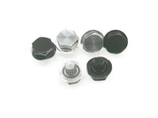 เครื่องกลึงซีเอ็นซีสีดำกลึงชิ้นส่วน hex nut 7x14mm Electrophoresis Treatment