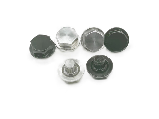 เครื่องกลึงซีเอ็นซีสีดำชิ้นส่วนเครื่องจักร hex nut BS Standard ตกแต่ง 7x14mm