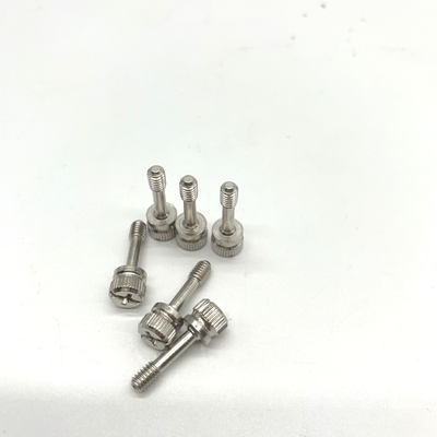 Groove Knurling สกรูเครื่องสแตนเลส, M4 Captive Screw A4-80