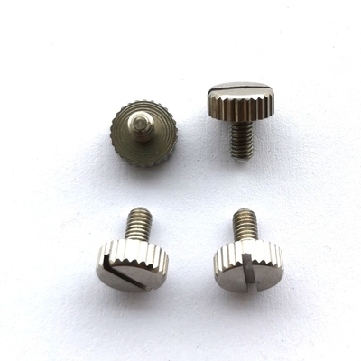 M2.5X6 สกรูเครื่องสเตนเลสสตีล knurled head passivated