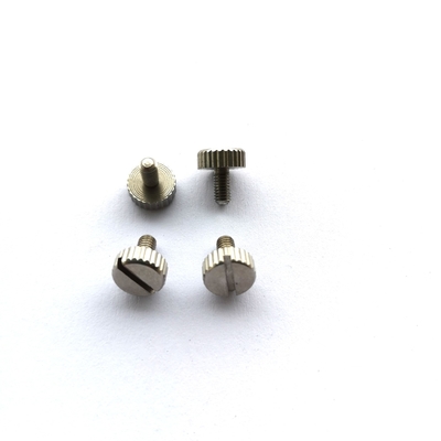 M2.5X6 สกรูเครื่องสเตนเลสสตีล knurled head passivated