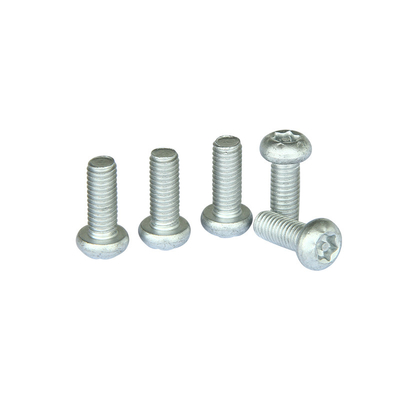 6-32 X 1/2 "Tamper Proof Security Machine สกรูปุ่ม 6 Lobe Torx Center Pin Head