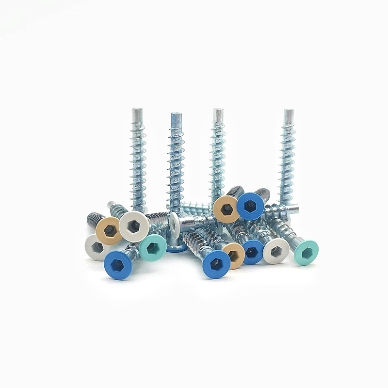 ด้ายตรงซ่อมเฟอร์นิเจอร์สกรูหัว Countersunk Self Tapping Roller หกเหลี่ยมด้านใน Roller ด้าย