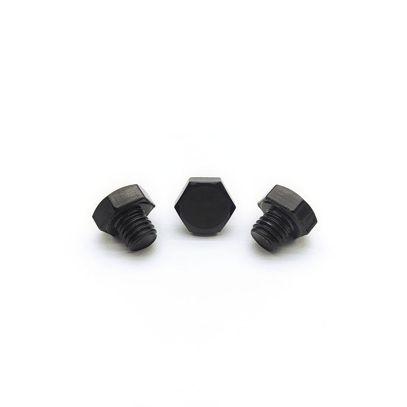 สลักเกลียวหกเหลี่ยมสแตนเลส M8x1.25mm 12.3mm ชุบดำด้วยไฟฟ้า
