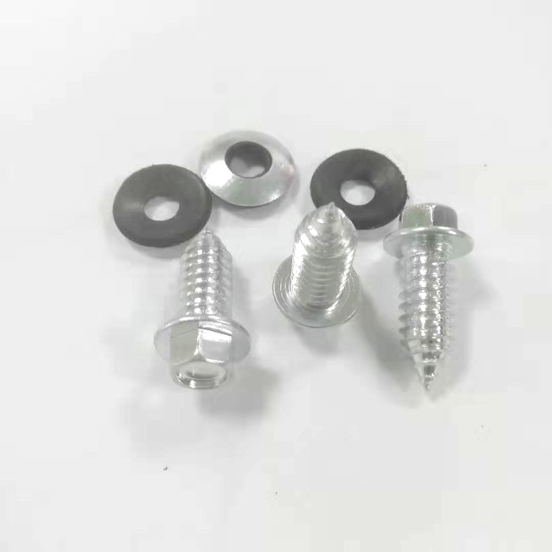 สกรูสแตนเลส Self-Tapping ด้วยเครื่องล้างยาง 5.85x5.85 สกรูหลังคาด้วยเครื่องล้าง สกรูคอนกรีต Self-Tapping