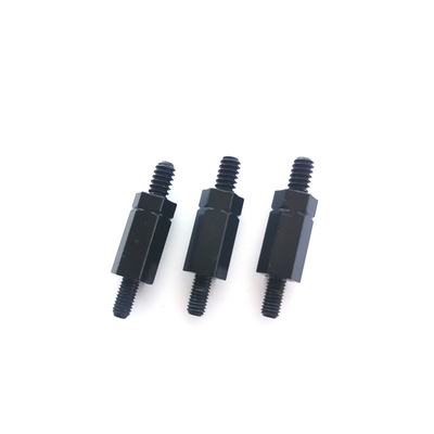 #4-40 กลมสองปลายกระดูก Hex สําหรับการเชื่อมโยงชาสิส โกงเย็น M3 10 มม Electrophoresis สีดํา Hex Stud