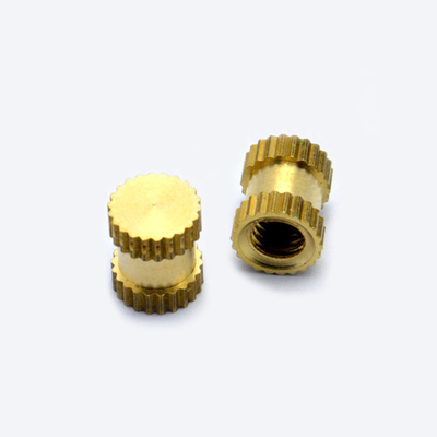 น็อตแทรกทองเหลือง น็อตทองเหลือง น็อต Knurled น็อตรูตาบอด น็อตกลวง น็อตผ่านรูสำหรับ Hot Melt, Plastic