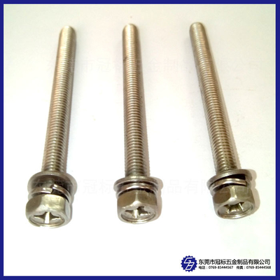 สกรูเครื่อง Hex Extra Long ขนาด 200 มม. SS302 วัสดุ DIN571 DIN964